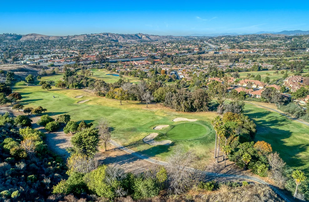 A large green golf course